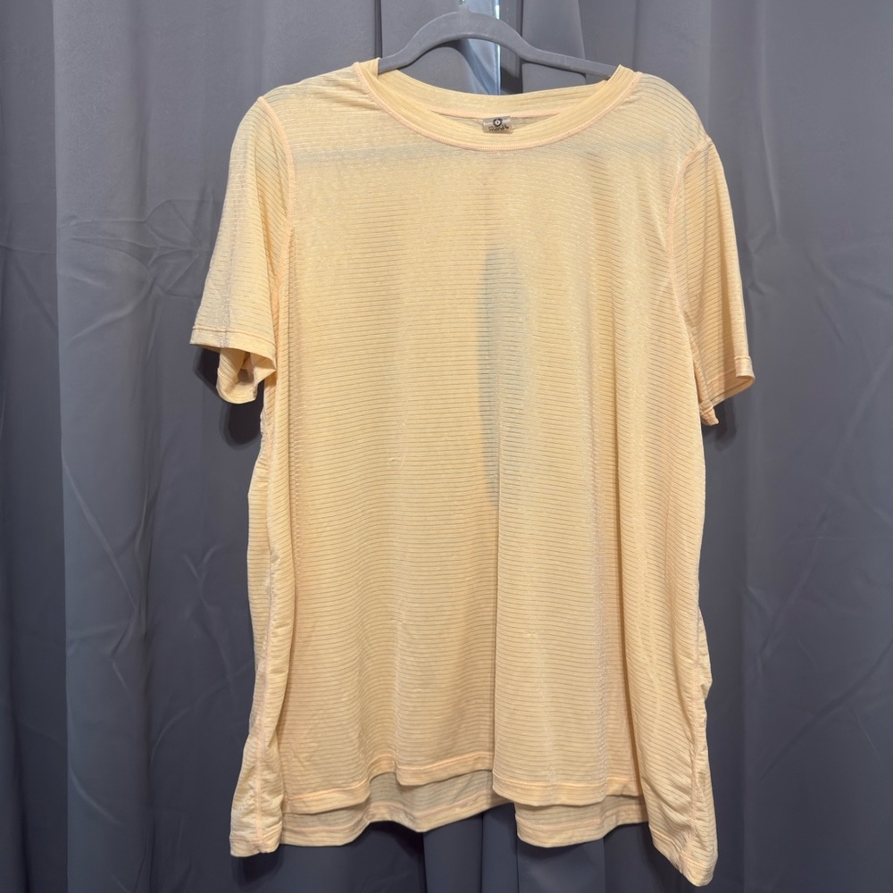 Mono B Orange Short Sleeve Tee Casual Top